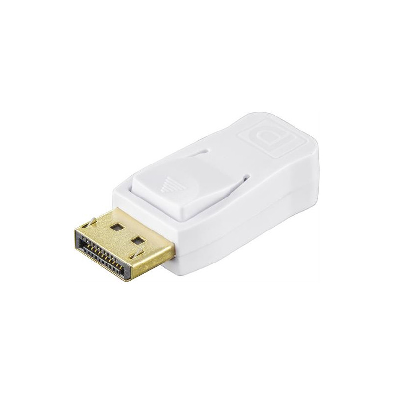 Deltaco DP-MDP-K kaapelin sukupuolenvaihtaja DisplayPort Valkoinen