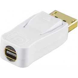 Deltaco DP-MDP-K kaapelin sukupuolenvaihtaja DisplayPort Valkoinen