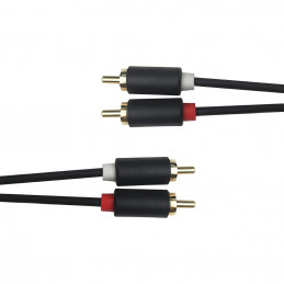 Deltaco MM-111-K audiokaapeli 3 m 2 x RCA musta