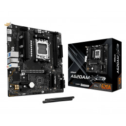 Asrock A620AM-X WiFi AMD A620A Pistoke AM5 mikro ATX