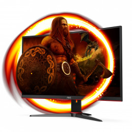 AOC G2 C27G2E BK tietokoneen litteä näyttö 68,6 cm (27") 1920 x 1080 pikseliä Full HD musta, Punainen
