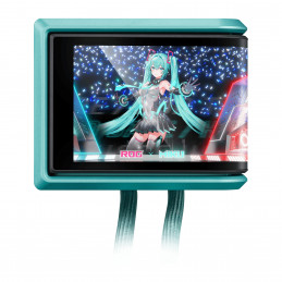ASUS ROG RYUO IV 360 ARGB Hatsune Miku Edition Suoritin All-in-one-nesteenjäähdytin 12 cm musta, Turkoosi