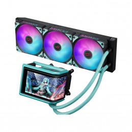 ASUS ROG RYUO IV 360 ARGB Hatsune Miku Edition Suoritin All-in-one-nesteenjäähdytin 12 cm musta, Turkoosi