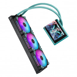 ASUS ROG RYUO IV 360 ARGB Hatsune Miku Edition Suoritin All-in-one-nesteenjäähdytin 12 cm musta, Turkoosi