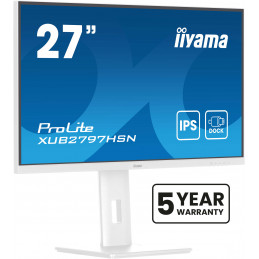 iiyama ProLite XUB2797HSN-W2 tietokoneen litteä näyttö 68,6 cm (27") 1920 x 1080 pikseliä Full HD LED Valkoinen