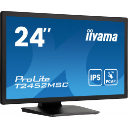 iiyama ProLite T2452MSC-B1AG tietokoneen litteä näyttö 60,5 cm (23.8") 1920 x 1080 pikseliä Full HD LED Kosketusnäyttö musta
