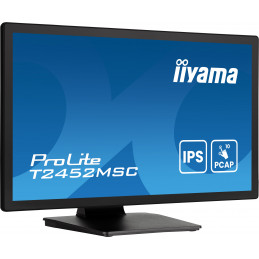 iiyama ProLite T2452MSC-B1AG tietokoneen litteä näyttö 60,5 cm (23.8") 1920 x 1080 pikseliä Full HD LED Kosketusnäyttö musta