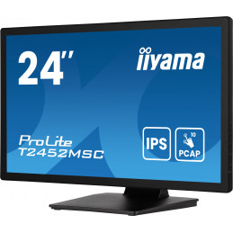 iiyama ProLite T2452MSC-B1AG tietokoneen litteä näyttö 60,5 cm (23.8") 1920 x 1080 pikseliä Full HD LED Kosketusnäyttö musta
