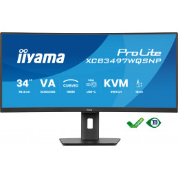 iiyama ProLite XCB3497WQSNP-B1 tietokoneen litteä näyttö 86,4 cm (34") 3440 x 1440 pikseliä UltraWide Quad HD LED musta