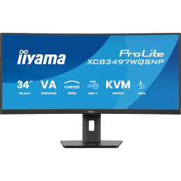 iiyama ProLite XCB3497WQSNP-B1 tietokoneen litteä näyttö 86,4 cm (34") 3440 x 1440 pikseliä UltraWide Quad HD LED musta