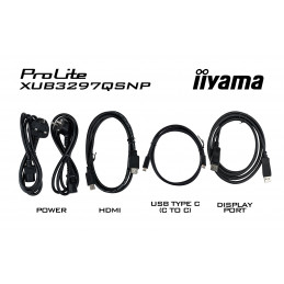 iiyama ProLite XUB3297QSNP-B1 tietokoneen litteä näyttö 81,3 cm (32") 2560 x 1440 pikseliä Quad HD LED musta