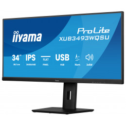 iiyama ProLite XUB3493WQSU-B6 tietokoneen litteä näyttö 86,4 cm (34") 3440 x 1440 pikseliä UltraWide Quad HD LED musta