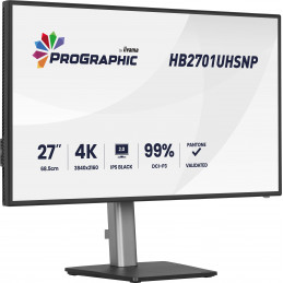 iiyama PROGRAPHIC HB2701UHSNP-B1 tietokoneen litteä näyttö 68,6 cm (27") 3840 x 2160 pikseliä 4K Ultra HD LCD musta