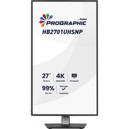 iiyama PROGRAPHIC HB2701UHSNP-B1 tietokoneen litteä näyttö 68,6 cm (27") 3840 x 2160 pikseliä 4K Ultra HD LCD musta