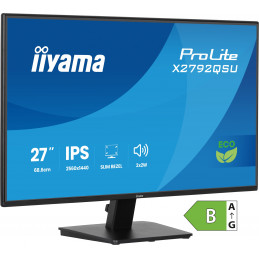 iiyama ProLite X2792QSU-B1 tietokoneen litteä näyttö 68,6 cm (27") 2560 x 1440 pikseliä Quad HD LED musta