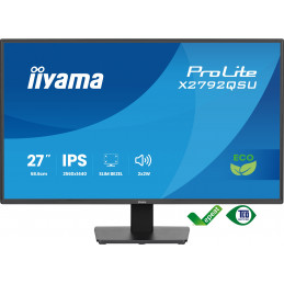 iiyama ProLite X2792QSU-B1 tietokoneen litteä näyttö 68,6 cm (27") 2560 x 1440 pikseliä Quad HD LED musta