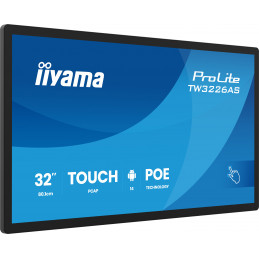 iiyama TW3226AS-B3P infonäyttö Interaktiivinen litteä paneeli 80 cm (31.5") LED Wi-Fi 500 cd m² Full HD musta Kosketusnäyttö