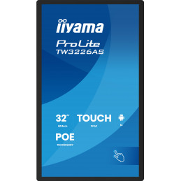 iiyama TW3226AS-B3P infonäyttö Interaktiivinen litteä paneeli 80 cm (31.5") LED Wi-Fi 500 cd m² Full HD musta Kosketusnäyttö