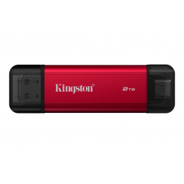 Kingston Technology Dual Portable 2 TB USB Type-A   USB Type-C 3.2 Gen 2 (3.1 Gen 2) musta, Punainen