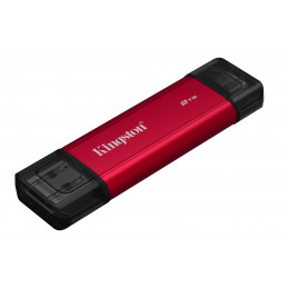 Kingston Technology Dual Portable 2 TB USB Type-A   USB Type-C 3.2 Gen 2 (3.1 Gen 2) musta, Punainen