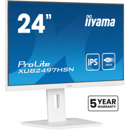 iiyama ProLite XUB2497HSN-W1 tietokoneen litteä näyttö 60,5 cm (23.8") 1920 x 1080 pikseliä Full HD LED Valkoinen