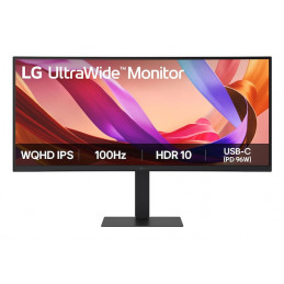 LG 34U650A-B tietokoneen litteä näyttö 86,4 cm (34") 3440 x 1440 pikseliä Wide Quad HD LCD musta
