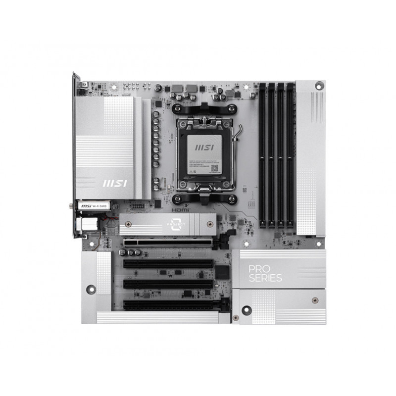MSI AM5 PRO B850M-A WIFI PZ M-ATX AMD B850 Pistoke AM5 mikro ATX
