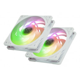 Scythe MUGEN 6 Emolevy Tuuletin 12 cm Valkoinen 2 kpl