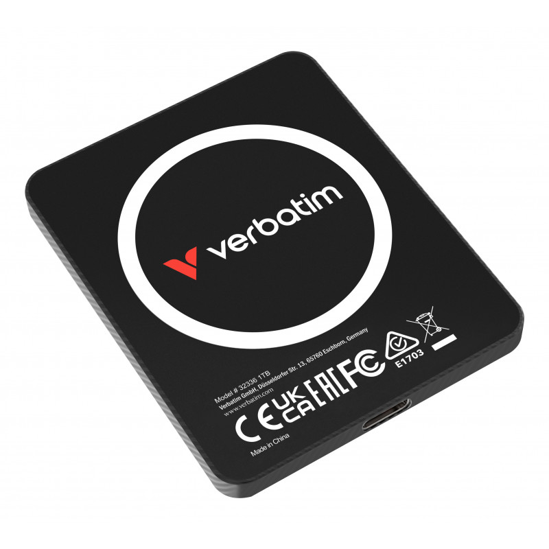 Verbatim SnapBack Ultra Slim SSD 1TB USB Type-C USB 3.2 Gen 2x2 musta