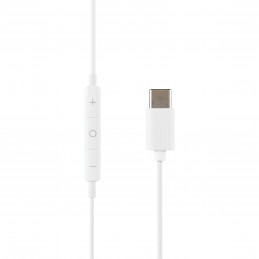 Streetz C220-WHT kuulokkeet ja kuulokemikrofoni Langallinen In-ear Puhelut Musiikki USB Type-C Valkoinen