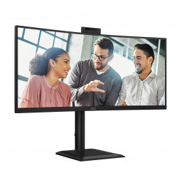 AOC E4 CU34E4CW tietokoneen litteä näyttö 86,4 cm (34") 3440 x 1440 pikseliä UltraWide Quad HD LED musta