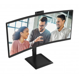 AOC E4 CU34E4CW tietokoneen litteä näyttö 86,4 cm (34") 3440 x 1440 pikseliä UltraWide Quad HD LED musta
