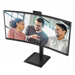 AOC E4 CU34E4CW tietokoneen litteä näyttö 86,4 cm (34") 3440 x 1440 pikseliä UltraWide Quad HD LED musta