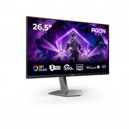 AOC AGON PRO AG276QKD2 tietokoneen litteä näyttö 67,3 cm (26.5") 2560 x 1440 pikseliä Quad HD QD-OLED musta, Harmaa