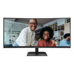 AOC E4 CU34E4CV tietokoneen litteä näyttö 86,4 cm (34") 3440 x 1440 pikseliä UltraWide Quad HD LCD musta