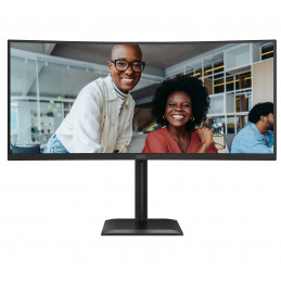 AOC E4 CU34E4CV tietokoneen litteä näyttö 86,4 cm (34") 3440 x 1440 pikseliä UltraWide Quad HD LCD musta