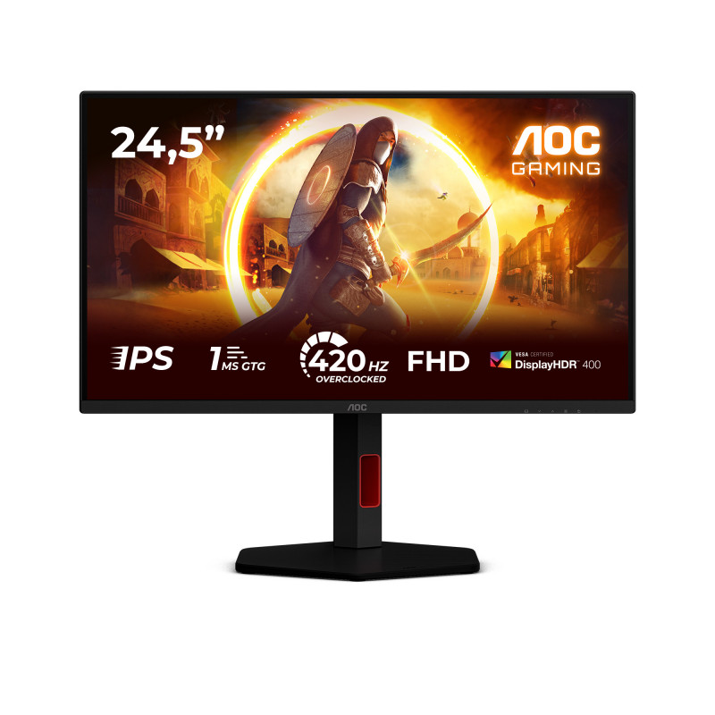 AOC G4 25G4KUR tietokoneen litteä näyttö 62,2 cm (24.5") 1920 x 1080 pikseliä Full HD LED musta, Punainen