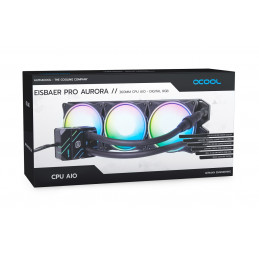 Alphacool Eisbaer Pro Aurora 360 Suoritin All-in-one-nesteenjäähdytin 12 cm musta, Valkoinen 1 kpl