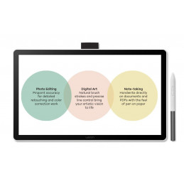 Wacom One 14 piirtopöytä musta, Valkoinen 2540 lpi 309 x 174 mm USB