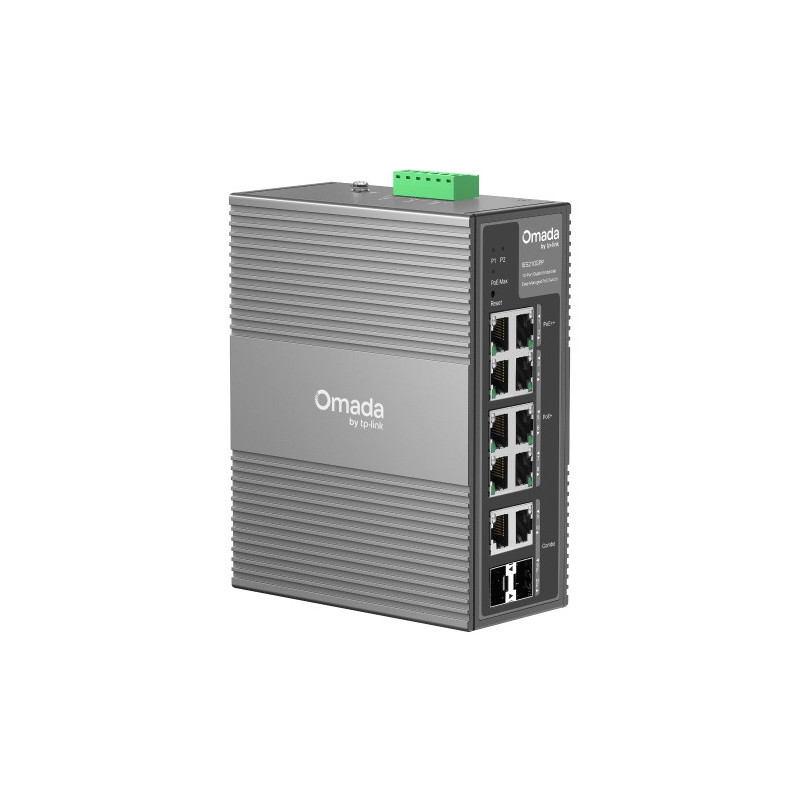 TP-Link Omada IES210GPP verkkokytkin Hallittu Gigabit Ethernet (10 100 1000) Power over Ethernet -tuki DIN rail Harmaa
