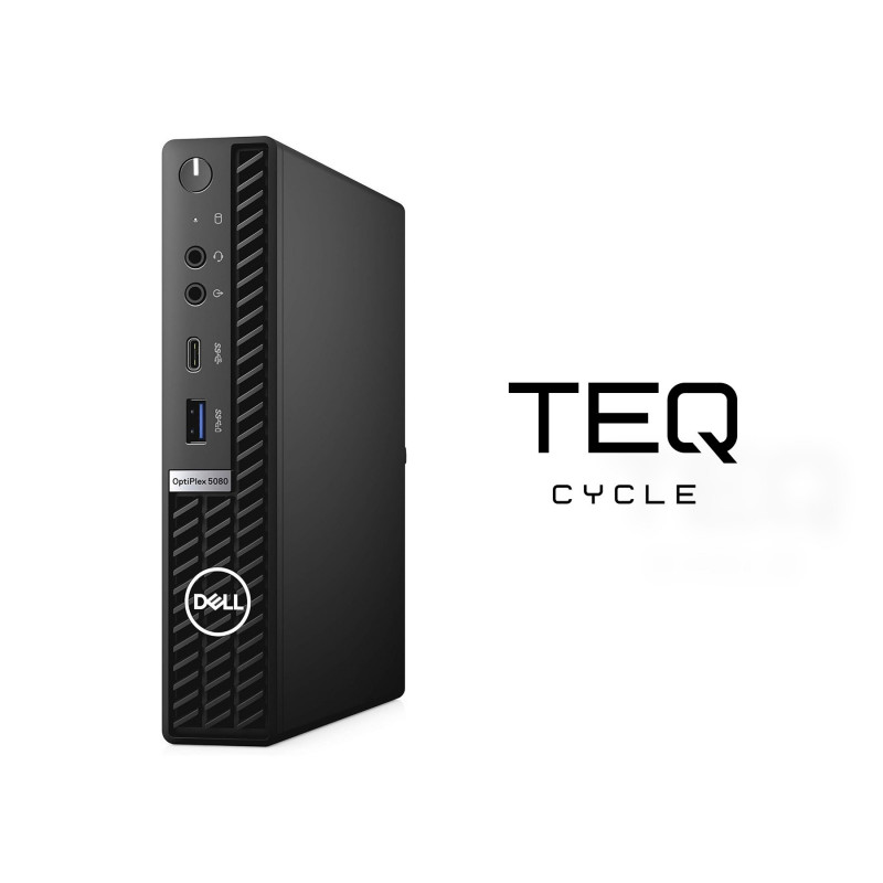 Teqcycle DELL OptiPlex 5080 Intel® Core™ i5 i5-10500T 16 GB DDR4-SDRAM 256 GB SSD Windows 11 Pro MFF Mini PC musta