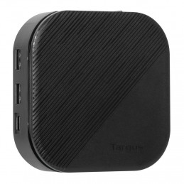 Targus DOCK116GLZ kannettavien tietokoneiden telakka ja porttitoistin Langallinen USB 3.2 Gen 2 (3.1 Gen 2) Type-C musta