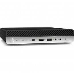 T1A HP EliteDesk 800 G4 Refurbished Intel® Core™ i5 i5-8500T 8 GB DDR4-SDRAM 256 GB SSD Windows 11 Pro Mini PC musta, Hopea