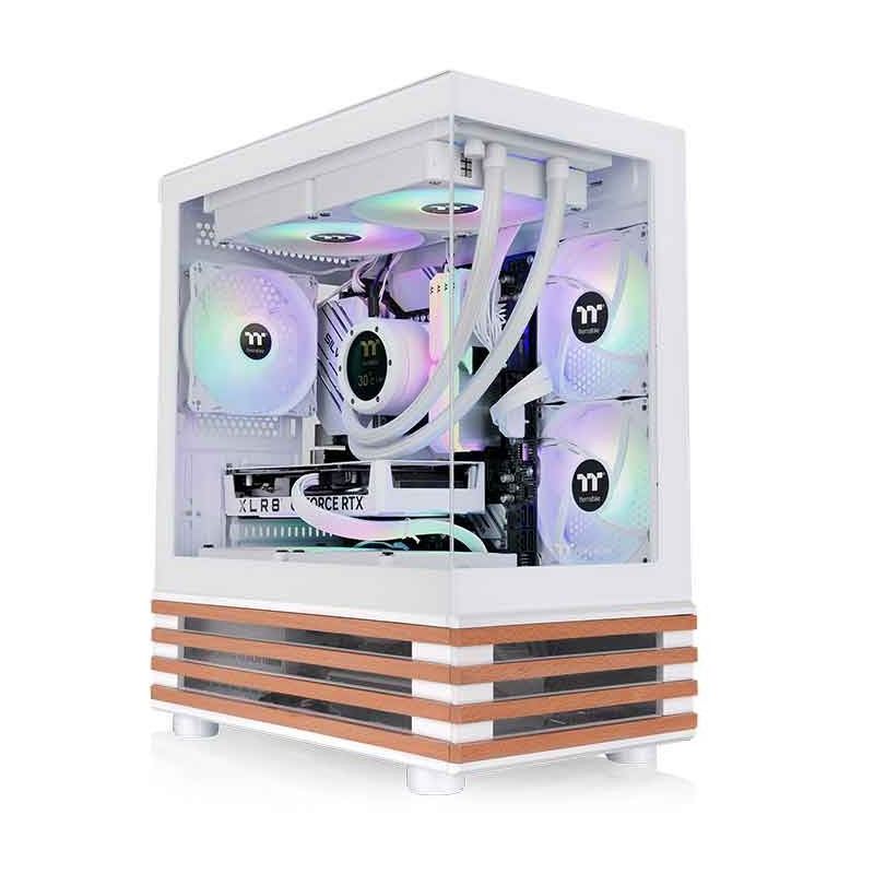 Thermaltake View 170 WS ARGB Snow Micro Tower Valkoinen