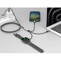 Sandberg 441-69 USB-kaapeli 1,2 m USB A USB C musta