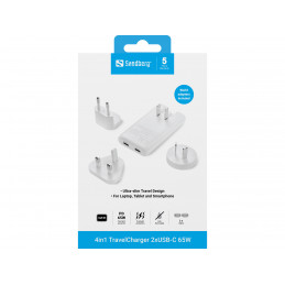 Sandberg 441-68 mobiililaitteen laturi Universaali Valkoinen AC Sisätila