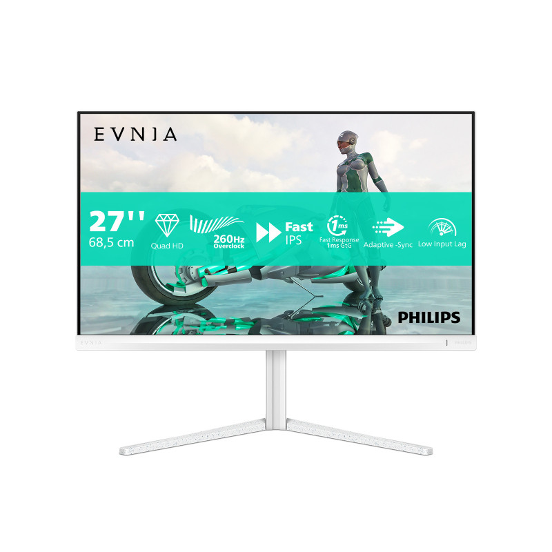 Philips Evnia 27M2N3501PA 00 tietokoneen litteä näyttö 68,6 cm (27") 2560 x 1440 pikseliä Quad HD LCD Valkoinen