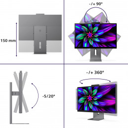Philips Brilliance 27E3U7903 00 tietokoneen litteä näyttö 68,6 cm (27") 5120 x 2880 pikseliä 5K Ultra HD LCD Harmaa