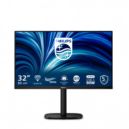 Philips 32B2U3601 00 tietokoneen litteä näyttö 80 cm (31.5") 2560 x 1440 pikseliä Quad HD LCD musta