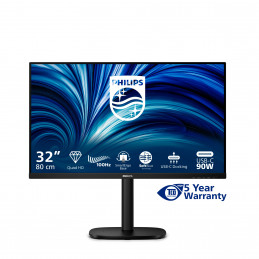 Philips 32B2U3601 00 tietokoneen litteä näyttö 80 cm (31.5") 2560 x 1440 pikseliä Quad HD LCD musta